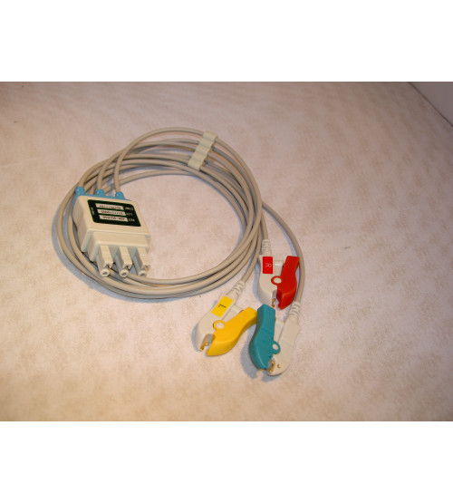 Set of 3-lead Patientleads for Philips with Clip