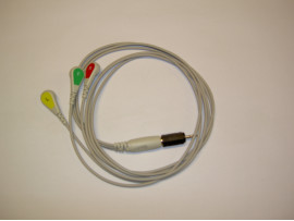 EKG-Komplettkabel, 3-adrig, mit Druckknopf