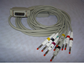 ECG complete cable (10-lead) with 4mm banana connector